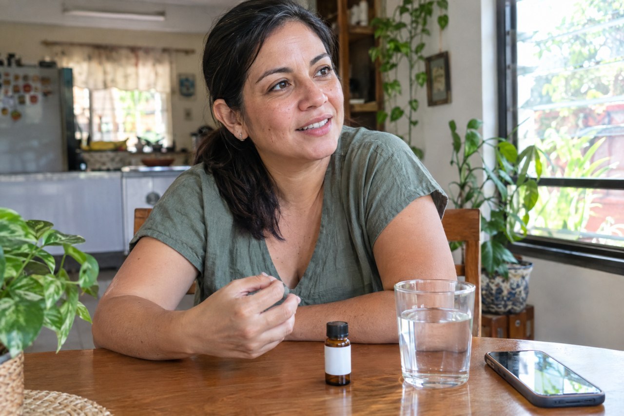 María en la cocina de su casa en Heredia